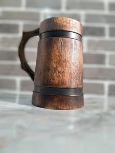 Mug en bois massif de qualité supérieure, tasse à café, thé, bière en bois pour cadeau et usage quotidien, disponible au prix d'usine - Product Image 4