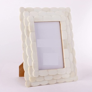 Marco de imagen de cuerno y hueso, artesanías indias, memoria, recuerdo, marco de foto, moldeado de incrustaciones de hueso, Marco de imagen abatible - Product Image 3