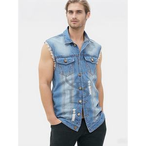 Nuevo Chaleco Vaquero de Moda para Hombre, 100% Algodón, el Mejor Estilo, Chaqueta sin Mangas, Ropa Casual - Product Image 5