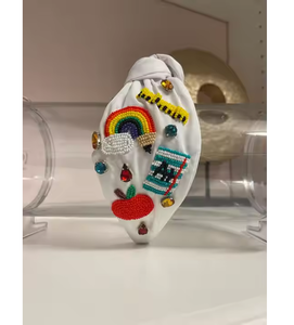 Bandeau Premium avec Perles de Graines Colorées Accessoire de Cheveux Décoratif Élégant pour Femme et Fille Look Fait Main Designer - Product Image 1