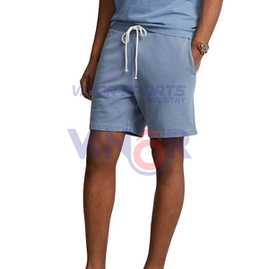 Pantalones cortos de gimnasio personalizados para hombre 2025, forro polar de algodón y poliéster de secado rápido con estampado de logotipo, patrón sólido y bolsillos para ropa deportiva - Product Image 5