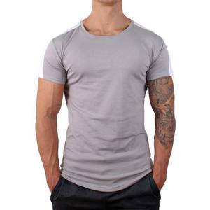 T-shirts de sport pour hommes de haute qualité en gros, vêtements de sport, logo personnalisé, coupe classique, polyester/coton, respirants, séchage rapide - Product Image 3