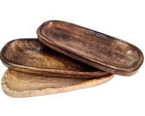 Plateau de service carré classique en bois peint à la main pour cadeaux - Product Image 2