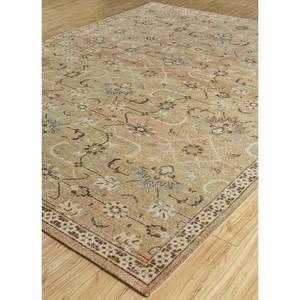 Erbe Hand Knotted <b>Wool</b> Rugs Beige <b>Brown</b> Floral Abstract Pattern for Home Living Hallway Entryway Rectangle Puzzle Design-GS-1019 - Product Image 2