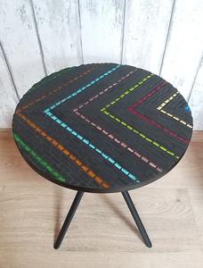 Dazzling <b>Mosaic</b> Side Table: Iridescent <b>Art</b> - Blue Coffee Table - Side Table - Livingroom Decor - Gift - Product Image 5