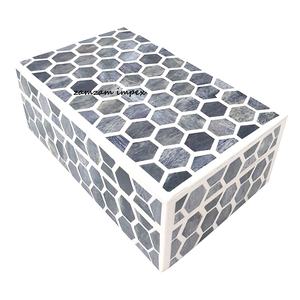 กล่องเก็บเครื่องประดับทำจากไม้และเรซินสีเทาที่เก็บของตกแต่งทำด้วยมือสำหรับเครื่องประดับของที่ระลึกและอุปกรณ์เสริม - Product Image 1