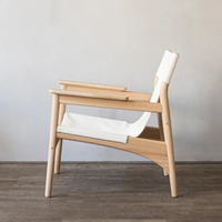Chaise longue contemporaine en bois massif Fauteuil simple en cuir synthétique pour salon, balcon, hôtel et zone de loisirs