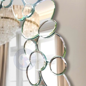<span class=keywords><strong>DRAGON</strong></span> NAV2059 Miroir mural design art déco pour salon, élégant, moderne, luxueux, décoratif pour la maison, chambre, couloir, taille personnalisée
