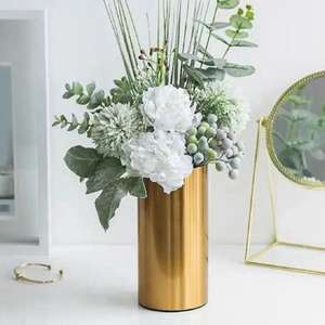 Maceta de Aluminio de Alta Calidad, Diseño Clásico Contemporáneo, Acabado Pulido Plateado para Hogar, Bodas y Mesas - Product Image 5