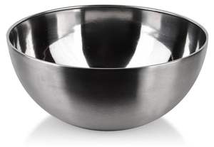 Bol de service en métal argenté au design simple et moderne, en aluminium, pour la maison et les restaurants, idéal pour les fruits, les salades et les dattes. - Product Image 3