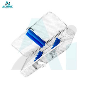 ALMAC Small Instrument Basket for Ophthalmology Protective <b>Silicone</b> <b>Mat</b> Prevents Tool Movement Autoclave Manual CE Certified - Product Image 5