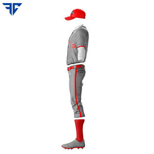 ขายส่งคุณภาพระบายอากาศเยาวชนผู้ใหญ่ผู้ชาย Crewneck ปุ่มลงเสื้อเบสบอลระเหิดที่กําหนดเอง - Product Image 3