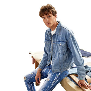 Veste décontractée personnalisée pour hommes Veste en jean tendance simple pour homme Vestes en jean pour hommes - Product Image 5