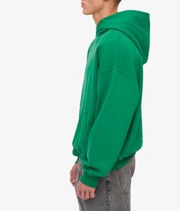 CVC Sweat à capuche polaire à manches longues pour hommes avec poche Logo personnalisé solide pour vert meilleure qualité Bangladesh Export automne saison - Product Image 3