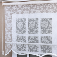 Elegante Persiana Enrollable de Tul con Diseño Moderno a Rayas, Ignífuga, Filtrante de Luz, Cortinas Francesas y Cenefas