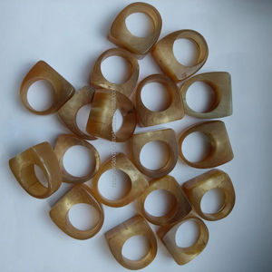 100% Naturel Agate Corne Chunky Anneau Buffalo Corne Anneau Buffalo Corne Bijoux À La Main Anneau Par Falak World Export - Product Image 1