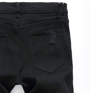 Short en jean personnalisé pour hommes Short en coton 100% à motifs solides avec lettres brodées personnalisées pour shorts d'été pour hommes - Product Image 6