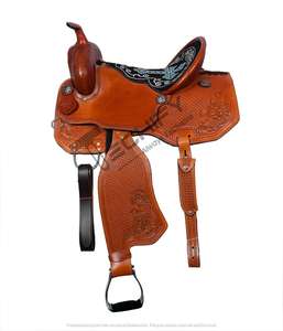 Selle de cheval en cuir occidental Cowboy robuste de qualité supérieure de haute qualité selle de cheval de meilleure qualité en gros - Product Image 6