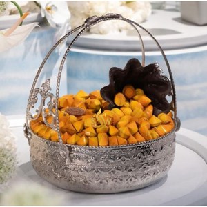 Cuenco de Metal para Ensalada, Fruta, Chocolate y Nueces, Top Trending Everyday Kitchen & Wedding Party Use, Color Plateado con Estilo Japonés - Product Image 2