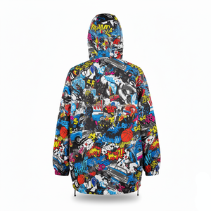 Chaqueta cortavientos para mujer, tela impermeable con patrón de poliéster, logotipo personalizado, transferencia de calor o chaqueta cortavientos bordada para mujer - Product Image 2