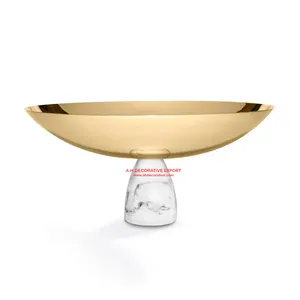 Металлическая и мраморная Серебряная декоративная чаша для домашнего декора, лучший подарок, центральные части гостиной по эксклюзивной цене