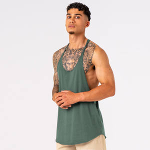 Débardeur de sport confortable en coton et bambou, doux et extensible, avec découpes profondes aux bras, sans manches, personnalisable, OEM, marque privée, fabricant d'usine - Product Image 3