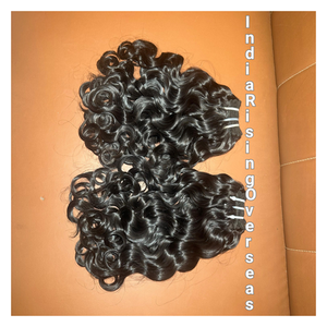 Lot de cheveux bouclés indiens naturels pour bébé, avec boucles définies, extensions de cheveux humains non traités, finition naturelle : modèle non permanent - Product Image 1