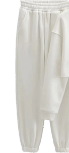 Fitness para mujer 100% algodón transpirable ligero recortado con capucha y cintura elástica Jogging Pant Set - Product Image 6