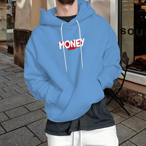 ชุดวอร์มสีชมพูของผู้ชายชุดวอร์มมีซิปเย็บปักลายด้วยกรดซีดๆสำหรับ3D มีฮู้ดสำหรับฤดูหนาว - Product Image 5