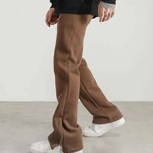 Men's Pants Washed Fleece <b>Joggers</b> Men Sweatpants Drawstring French Terry <b>Baggy</b> Stacked Flare Men TrouserOEM Breathable - Product Image 6