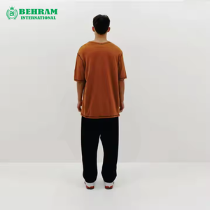 Camiseta de Cuello Redondo para Hombre, 100% Algodón, con Logotipo Personalizado, Cuello con Costuras en Contraste, Corte Holgado, Ecológica, con Descuento - Product Image 6