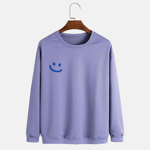 Pull surdimensionné ras du cou sweat femme brodé personnalisé sweats femme imprimé bouffant uni col rond coton gaufré - Product Image 3