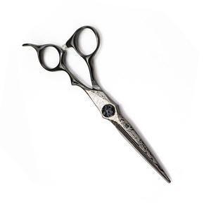 กรรไกรตัดผมแฟนซีกรรไกรตัดใบมีดสแตนเลสคมพร้อมที่วางสกรูและนิ้วแบบปรับได้ - Product Image 3