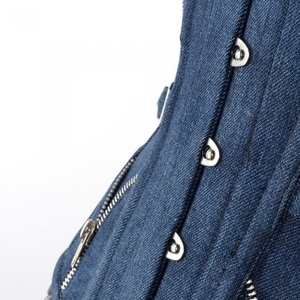 Corsé de Mezclilla con Varillas de Acero para Mujer, Moda al por Mayor - Product Image 4