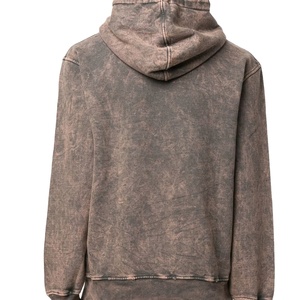 Custom Oem cordón gota hombro pulóver de gran tamaño Vintage ácido lavado desgastado sudaderas con capucha para los hombres - Product Image 1