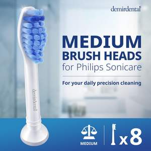 Cabezales de Repuesto Compatibles con HX6015/03, Cerdas de Nailon Suave, 8 Piezas para Uso Doméstico - Product Image 3