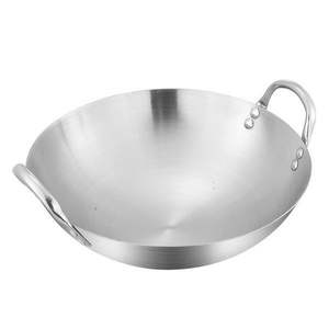 Metal Kadahi with <b>Handles</b> Metal Karahi Lokhand Cooking Wok Deep Kadhai for Cooking on Gas Stovetop Karahi for Deep Frying 3L - Product Image 2