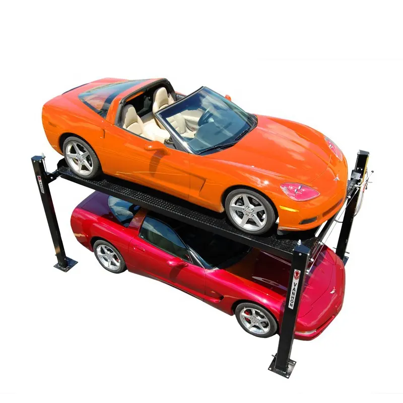 Direct selling four post alignment car lift 2 cars parking lift