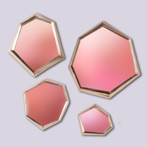 Juego de espejo de pared redondo de Metal Floral hecho a mano de lujo de pétalo dorado con tamaño personalizado para decoración moderna del hogar y Navidad - Product Image 2