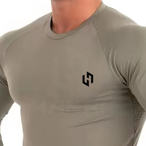 2025 nouveau Design Logo personnalisé hommes chemises de compression confortable respirant vêtements en gros - Product Image 5
