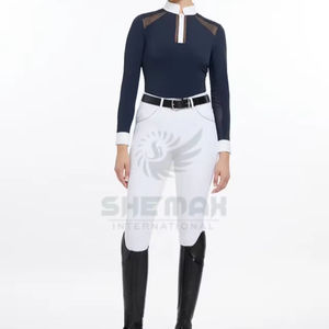 เสื้อขี่ม้าสำหรับผู้หญิงเสื้อผ้าสำหรับขี่ม้าแบบคลาสสิกพร้อมวัสดุระบายอากาศได้ดีสำหรับการแข่งขันในฤดูร้อน - Product Image 1