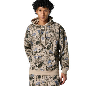 เสื้อกันหนาวแห้งเร็วมีฮู้ดสำหรับผู้ชายผ้าฝ้าย100% เป็นมิตรกับสิ่งแวดล้อมชุดวอร์มพิมพ์ลายพรางแบบพิมพ์ลายทั้งหมด500กรัม - Product Image 3