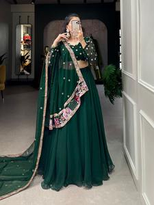 Couleur verte Gerorgette Lehenga Choli - Product Image 2