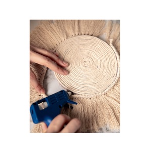 Classic Design Kitchen Dining Heat Resistant Round Placemats Boho Macrame Woven Tassel Print <b>Table</b> Mats Pad Non-Slip Placemats - Product Image 4