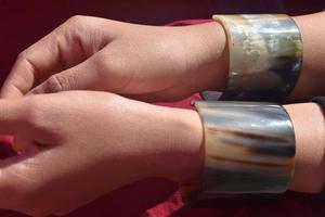 Buffalo Horn Natural <b>Bangles</b> Bracelet Crafting Buffalo Horn Hand Jewelry - Product Image 4