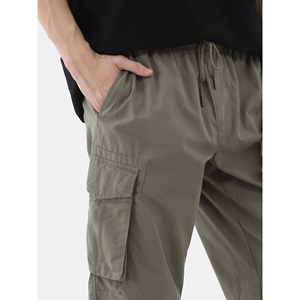 Pantalones cargo para hombre al por mayor, pantalones tácticos de oliva para senderismo, pantalones cargo con múltiples bolsillos, pantalones de chándal para hombre, pantalones vaqueros de algodón con cordón - Product Image 4