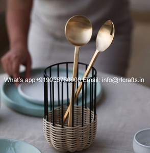 ชุดอุปกรณ์โต๊ะอาหารชุดเสิร์ฟสลัดทองเหลืองสำหรับเสิร์ฟอาหาร - Product Image 3