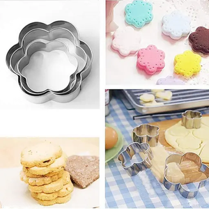 Ensemble d'emporte-pièces attrayant parfait pour façonner la pâte et créer des biscuits pour la famille ou l'hôtel. - Product Image 1