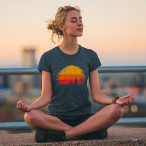 T-shirt de yoga pour femmes, vêtements de sport, manches courtes, t-shirts amples pour femmes, vêtements de yoga, col rond, hauts pour femmes - Product Image 3