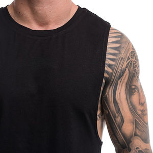 Débardeur d'été respirant pour homme avec logo personnalisé, pour la course à pied, les sports, le style décontracté, antistatique, streetwear, tissage tricoté en polyester/coton - Product Image 6